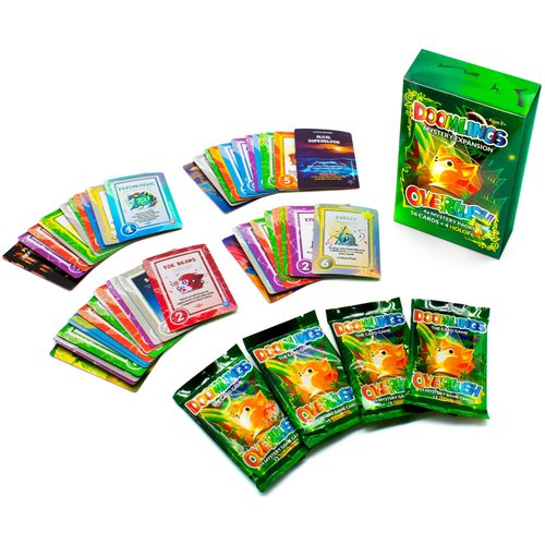 Doomlings Overlush - Mystery Expansion Card Game - 4-Pack (60 Total Cards Included)