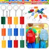 Winrayk 12 Sets Building Blocks Party Favors Birthday Supplies for Kids, Building Block Themed Drawstring Bags Stickers Filler Goody Bag Stuffers, Girls Boys Game Building Blocks Birthday Party Favors
