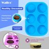 Walfos Oreo Molds Silicone, Non-Stick Oreo Cookie Mold, Round Chocolate Covered Oreos Mold for Candy, Cookies, Pudding, Soap, Jello, Set of 4 (Blue/Green)