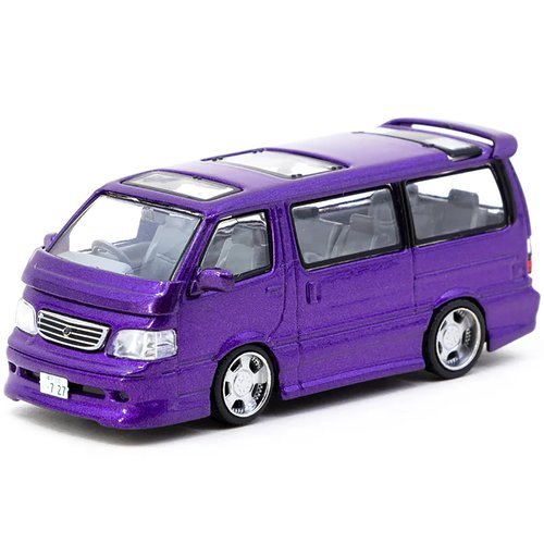 Wagon Custom Van RHD (Right Hand Drive) Purple Metallic Road64 Series 1/64 Diecast Model Car by Tarmac Works T64R-078-PU