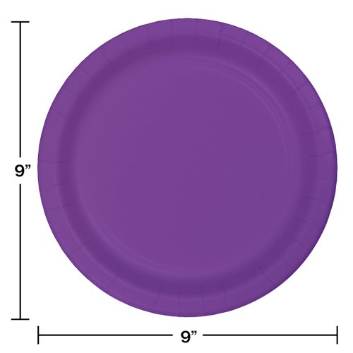 Creative Converting Amethyst Paper Dinner Plate, 9", Purple