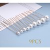 Yheakne Wedding Pearl Hair Pins Gold Pearl Hairpins Decorative Hair Pins Heapieces Decorative Bobby Pin Bridal Hair Accessories for Bride and Bridesmaid 9Pcs (Gold)