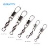 200PCS Barrel Snap Swivel Fishing Accessories, Premium Fishing Gear Equipment with Ball Bearing Swivels Snaps Connector for Quick Connect Fishing Lures