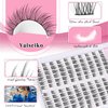Natural Lash Clusters Wispy DIY Eyelash Clusters 120 pcs Cluster Lash Extensions C Curl Individual Lashes 10-16mm Mix Length Natural Look Lashes Clusters
