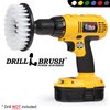 Softer Bristle Scrub Brush 5" Round with Power Drill Attachment by Drillbrush