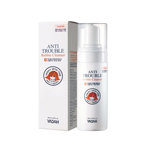 YADAH Anti Trouble Bubble Cleanser 5.07 Ounce, Facial Cleanser with Salicylic Acid for Acne, Vega...