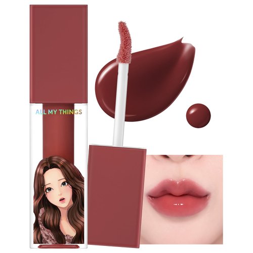 AMTS True Beauty Joo Kyung Kiss Lip Plumper Hydrating Nourishing Volumizing Lip Lifter Gloss, High-Shine Lip Glaze (04 Day Off)