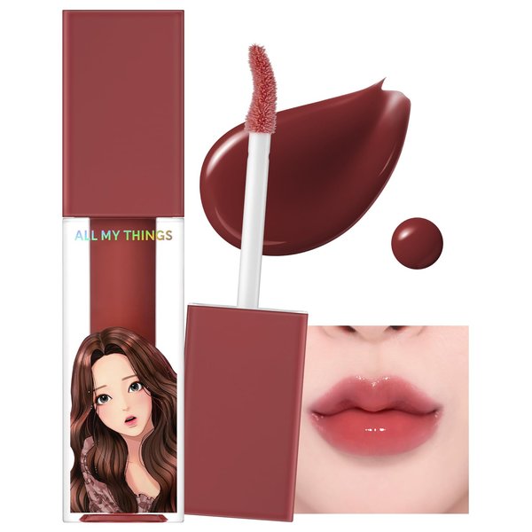 AMTS True Beauty Joo Kyung Kiss Lip Plumper Hydrating Nourishing Volumizing Lip Lifter Gloss, High-Shine Lip Glaze (04 Day Off)