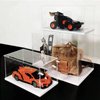 Openable Clear Acrylic Display Case-Assemble Countertop Box with White Base,Dustproof Protection Showcase for Action Figures Toys Collectibles (15x15x25cm/6x6x10inch)