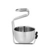 NARAMAX 2 in 1 Shave Cup with Stand Holder Set Shaving Bowl with Stainless Steel Shaving Stand Brush Holder Set Razor Brush Bowl Grooming Tool for Men Beard Cleaning