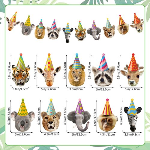 Safari Animals Happy Birthday Banner Wild Zoo Jungle Animals Decorations for Kids Safari Animals Party Decorations Woodland Animal Theme Decorations