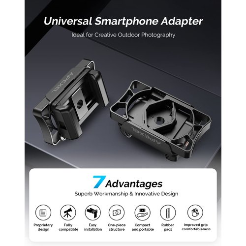 Telescope Phone Adapter, Multipurpose Telescope Smartphone Adapter Mount, Universal Telescope Phone Mount Adapter for Adults-Fits Almost All Optical Equipment and Smartphones on The Market