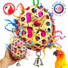 Bonka Bird Toys 2327 Star Basket Small Medium Bird Toy Natural Bamboo Vine Stars Shred Paper Basket Chew Forage Cockatiels Parakeets Conures and Other Similar Birds