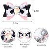 PLwelth 2Pcs Cow Print Hair Bow Clips for Girls Toddlers Cute Moo Cow Hair Barrettes Pink Cow Bow Hairpins Non Slip Bow Hair Clips for Theme Birthday Party Dress Outfit Costume Decoration Accessories