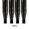 4pcs Eyebrow Mapping Pencils Peel-Off Hard Core Brow Pencil with Brush for Marking, Filling and Outlining,TgoBeauty Tattoo Makeup and Permanent Makeup Eye Brow Liner Beauty (Black)