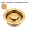 LQS Kitchen Sink Garbage Disposal Flange and Sink Stopper, fit 3-1/2 Inch Standard Sink Drain Hole Color Golden