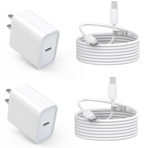 USB C Charger for iPhone 16/15 Charger Fast Charging,Type C Charger Apple Fast USB C Wall Charger Block Adapter 6FT Long USB C Charging Cable Cord for iPhone 16 ProMax/iPhone 15 Plus/iPad Pro/Air/Mini