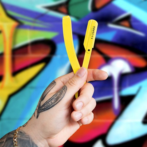 Professional Straight Razor - Minimal Exposure Straight Razor Kit with 10 Gravity Premium Blades, 5mm Exposed ("The OG")