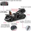 Therina Toy Cars Model Koenigsegg Jesko 1/24 Black Alloy Collectibles Die-cast Vehicles with Sound and Light
