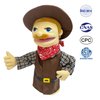 okegztoa 16" Puppets Entriloquist Puppet,Hand Puppets for Kids Plush Cowboy Puppets for Adults with Removable Mouth Puppet for Kids Ages 4-8，Hand Puppet for Adults with Scalable Puppet Control Rod