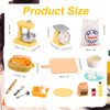 Miniature Food Toys Set, 1 : 12 Dollhouse Miniatures Play Kitchen Accessories Flour Egg Bread Resin Dollhouse Decor Food Mini Statue Model Doll House Miniatures Items for Kids Birthday