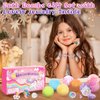 Bath Bombs for Kids with Surprise Inside, 8 Pack Bath Bomb Gift Set with Unicorn Mermaid Rings Bracelets, Handmade Bubble Spa Bath Fizzies Set with Jewelry for Girls Christmas Gift