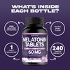 Melatonin 60mg Tablets for Adults (240 Count) - Fast Dissolve Tablets with 60mg of Melatonin Per Tablet - Gluten-Free, Non-GMO, 100% Vegetarian, & Great Tasting - Mixed Berry Flavor - 240 Tablets