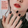 FQV Nail Gel Polish,15ml Black Color Gel Nail Polish for Long Lasting Smooth Surface UV Light Nails for Home DIY Gel Nail Polish with Fine Brush for Smooth & Stunning Nails