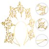Uonlytech Angel Bridal Gold Halo Headband, Angel Halo Headband Crown Retro Goddess Halo Hair Band Wedding Headpiece for Women Girls Bridal