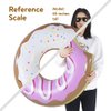 Donut Pool Float, Inflatable Donut of 33 Inches for Party (Strawberry or Chocolate), Pool or Beach Toy for Kids (Donut Float 2Pack)