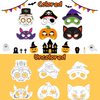 Fjoron 36 PCS Color Your Own Halloween Mask Craft Kit DIY Blank Paper Halloween Masks Halloween Party Crafts Halloween Cosplay Dress Up Home Activity Coloring Game