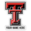 Texas Tech Red Raiders Customizable Die Cut Vinyl Decal Sticker Officially Licensed Collegiate Product 4-Inch