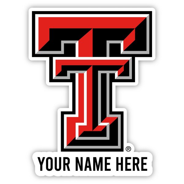 Texas Tech Red Raiders Customizable Die Cut Vinyl Decal Sticker Officially Licensed Collegiate Product 4-Inch