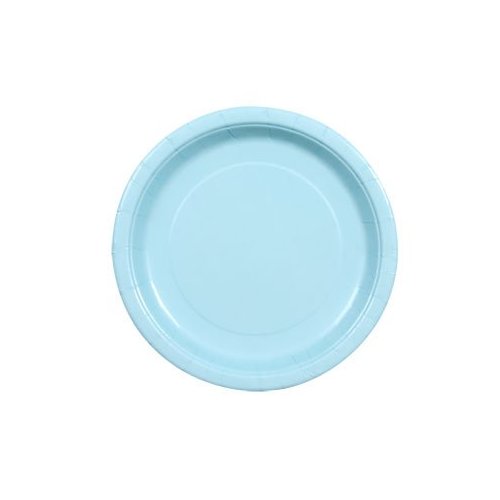 Party Color Paper Plates Light Blue 9" 40 Count