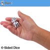 Regal Games Dice Set 6 Sided - Playing White 16mm Set of Dice - Square Dice for Classroom or Family Game Night - 100 Dice