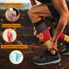 Doc Miller Calf Compression Sleeves for Short People Men and Women Petite 15-20mmHg, 1 Pair Shin Splint Sleeve Recover Varicose Veins and Pain Relief, Black Red Yellow, Medium