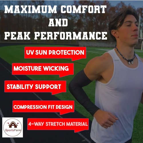 Sports Farm PAIR Compression Elbow Arm Sleeves (YOUTH MEDIUM, ROYAL ORANGE DIGI CAMO)