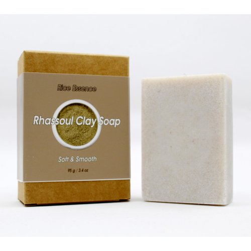 Rice Essence Rhassoul Clay Soap Bar, Cold Processed, Soft & Smooth