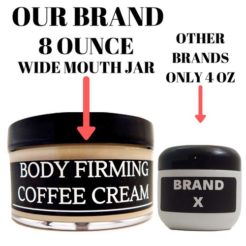TRASCENTUALS Body Firming Coffee Cream With Added Caffeine For Cellulite Slimming Firming Natural Stretch Mark Treatment Anti-Aging Moisturizer UV Damage Wrinkle Repair