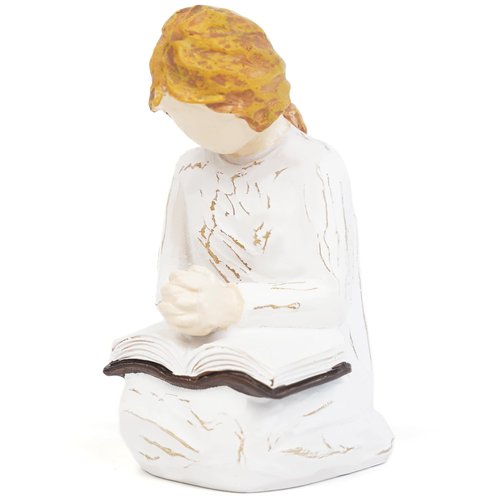 DASKALL Christian Gifts for Women Figurines, Woman Praying Religious Resin Statue Baptism Gifts for Girls, Christian Catholic Faith Home Decor, Sculpted Hand-Painted Figure