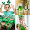 40 Pieces Glitter Shamrock Temporary Tattoos, St Patricks Day Tattoos Stickers for Kids, Irish Parade Party Favors Decorations Accessories