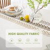 QIANQUHUI Embroidered Tablecloth for Dining Table,Dust Proof Spillproof Soil Resistant Cotton Linen Rectangle Table Cloths (Coffee Wheat, Rectangle/Oblong, 55'x70'', 4-6 Seats)