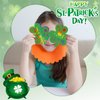 JarThenaAMCS 60Pcs St. Patrick's Day Shamrock Scratch Art Set Green Clover Scratch Paper with Ribbon Wooden Stylus Stick 3 Colors Scratch Off Paper for DIY Craft Irish Party Supplies
