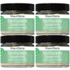 Pack of 4 Viva Doria Natural Toothpaste Fluoride Free Tooth Paste - Spearmint, Refreshes Mouth, Freshens Breath, Keeps Teeth and Gum Healthy, Spearmint Flavor, 3 oz Glass jar