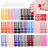 YECIRALA 20 Sheets 440 Pcs Solid Toe Nail Polish Stickers Self Adhesive Toe Nail Stickers Full Nail Wraps Toe Nail Polish Strips Toenails Stickers Decals For Women Girls Gel Nail Strips Stick On Nails