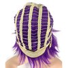 Aimole Short Straight Cute Anime Cosplay Wigs with 1 Long Curly Clip on Ponytail Women Synthetic Wigs Halloween Party Hair(Purple)