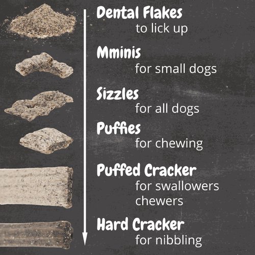 QCHEFS Dental Flakes for Dogs – One Month Supply* - Food Topper - After Meal Licking Treat, Oral Health Snack with Amino Acids.