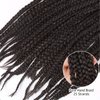 LEOSA Braid Headband Wig Brown Braided Wigs for Black Women Synthetic Box Braid Wig with Headband Attached Cornrow Braided Hair Head Wrap Wig