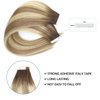 Sassina 16 Inch Invisible Tape in Hair Extensions Human Hair Rooted Brown to Blonde Real Hair Extensions Tape in Double Side Glue in Real Hair Extensions 50g 20pcs/per set, R3-8P/613