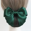 Wine Red Bow Decor Hair Snood Net - Women's Bowknot Barrette Elastic Mesh Hair Bun Cover and Hair Clip
